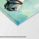 Canvas print Gray horse watercolor, detail
