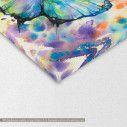 Canvas print  Colorful flying butterflies, detail