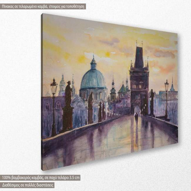 Canvas print  Charles bridge in Prague, side