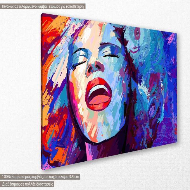 Canvas print Jazz singer, side