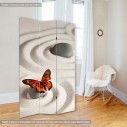 Room divider Zen rocks with butterfly
