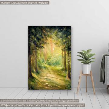 Πίνακας σε καμβά Ηλιόλουστο δάσος, Sunny summer forest