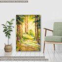 Canvas print Sunny forest path