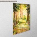 Canvas print Sunny forest path, side