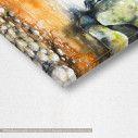 Canvas print  Waterfall in deep autumn forest, detail