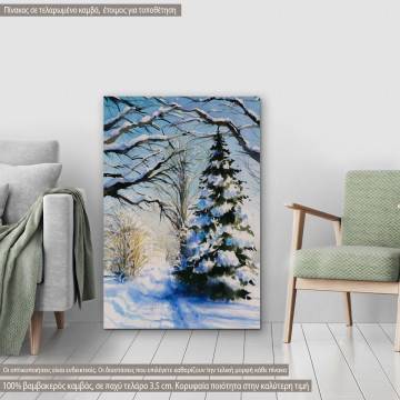 Canvas print Winter in park