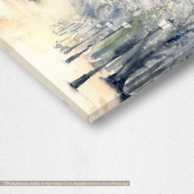 Canvas print  Footpath in a winter city park, detail