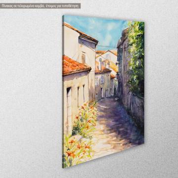 Canvas print Old mediterranean street View 1 2