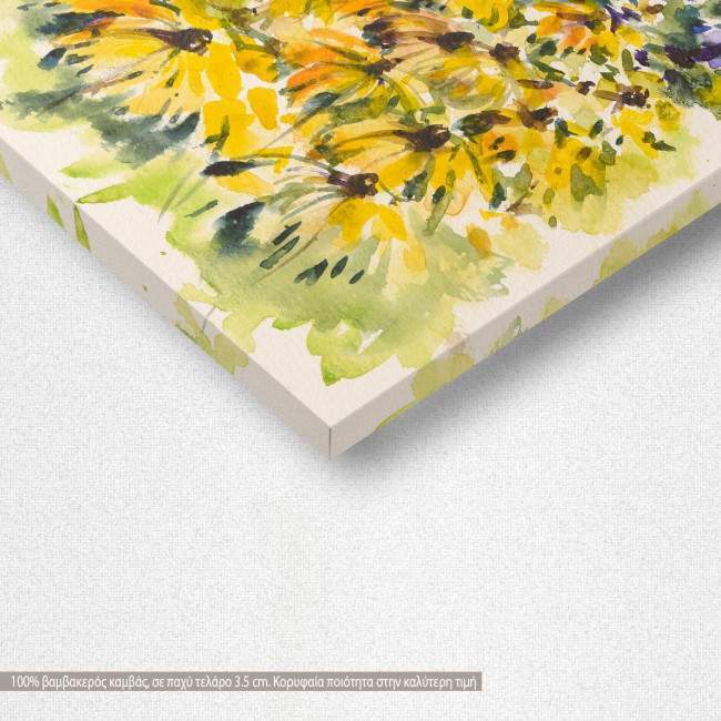 Canvas print Rudbeckia in garden, detail