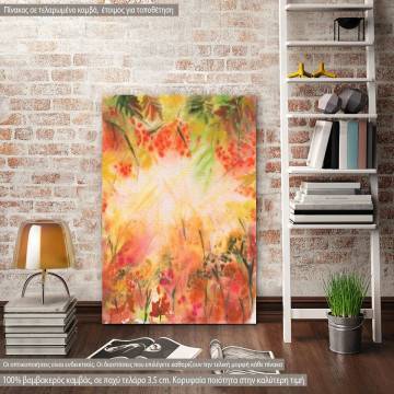 Canvas print Floral background watercolor