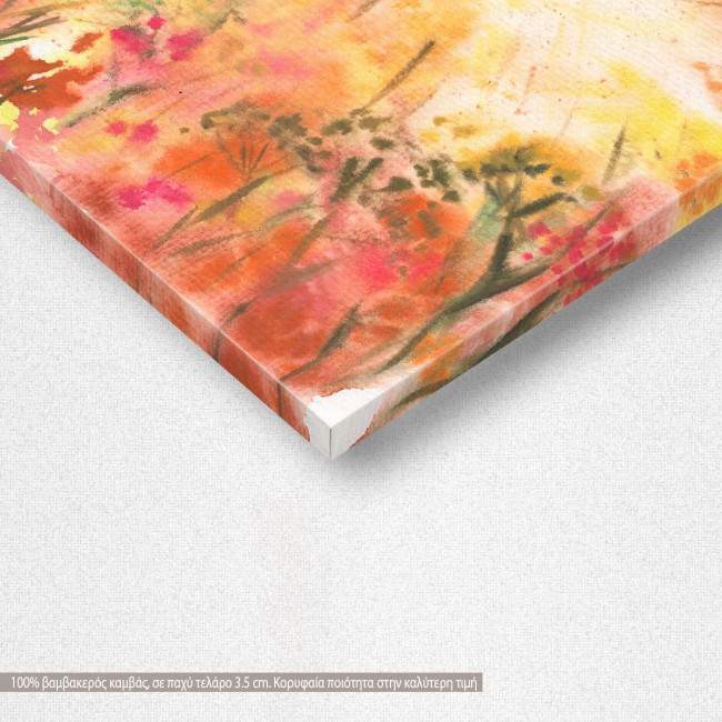 Canvas print Floral background watercolor, detail