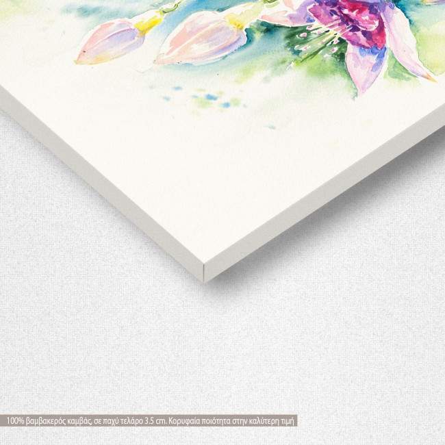 Canvas print  Beautiful pink fuchsia flowers, detail