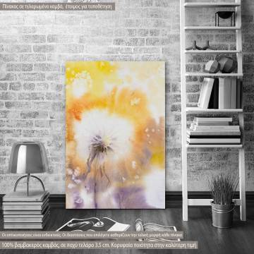 Canvas print Dandelions on a field