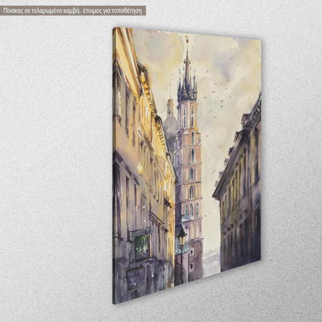 Canvas print Miariacki church in old town, side