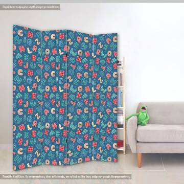 Room divider Lettering