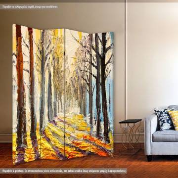 Room divider Autumn forest trees