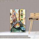 Venice canal watercolor canvas print