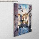 Venice architecture watercolor canvas print, side