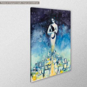 Canvas print Woman in the night View 1 2