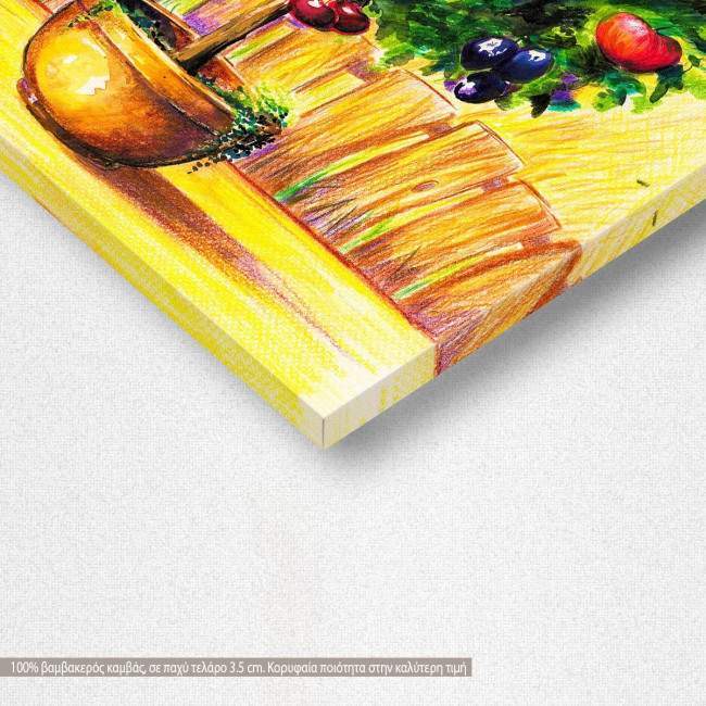 Canvas print Tree with fruits, detail