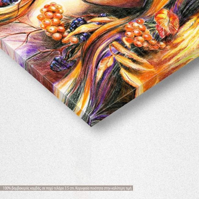 Canvas print Autumn girl, detail