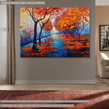 Canvas print  Autumn city park