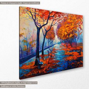 Canvas print  Autumn city park 2
