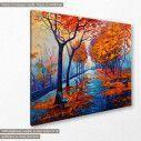 Canvas print  Autumn city park, side