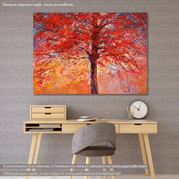 Πίνακας σε καμβά Φθινοπωρινό δέντρο, Autumn tree
