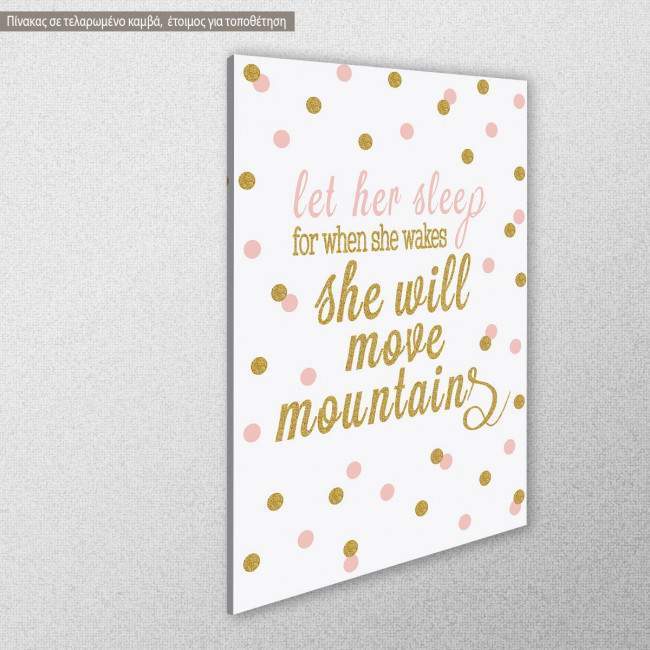 Canvas print Let her sleep, side