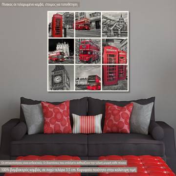 Πίνακας σε καμβά Λονδίνο, London collage