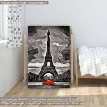 Πίνακας σε καμβά Παρίσι, Eiffel tower proposal II