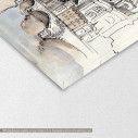Canvas print Paris, Paris scenery watercolors, detail