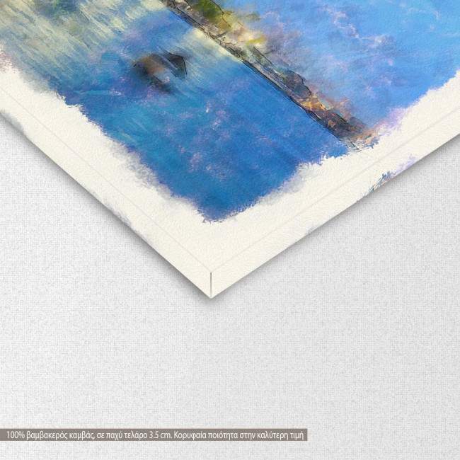 Canvas print White tower Thessaloniki watercolor, detail