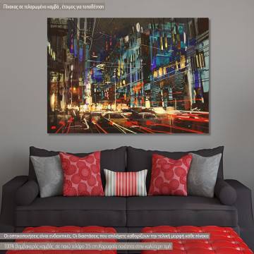 Canvas print Urban night from dreams time