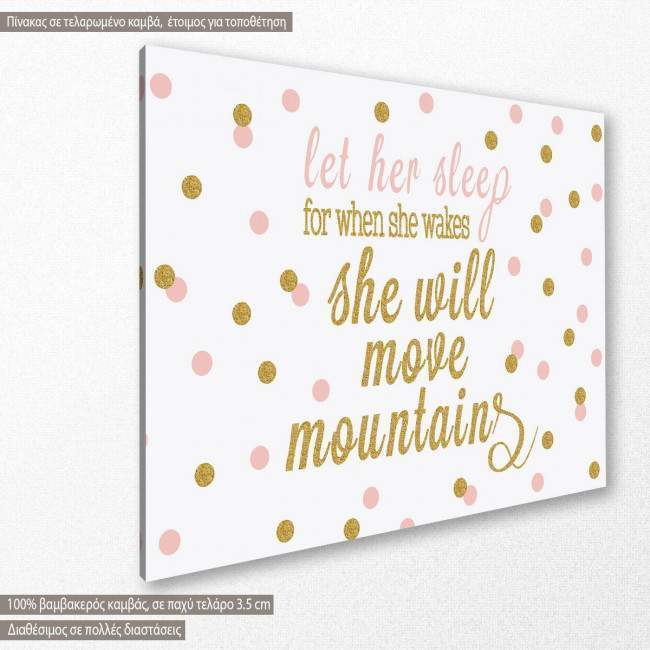 Canvas print Let her sleep, side