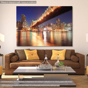 Canvas print  Queensboro bridge and Manhattan