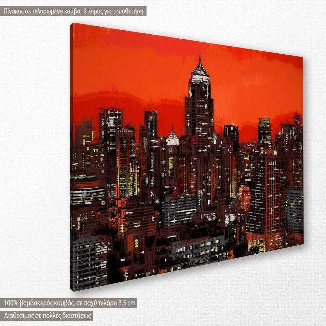 Canvas print View of modern city, side