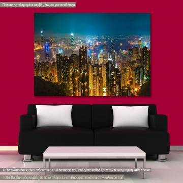 Canvas print  Hong Kong skyline