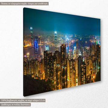 Πίνακας σε καμβά Χονγκ Κονγκ, Hong Kong skyline 2