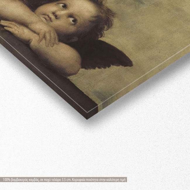 Canvas print Winged angels, Raphael, panoramic, detail