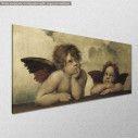 Canvas print Winged angels, Raphael, panoramic, side