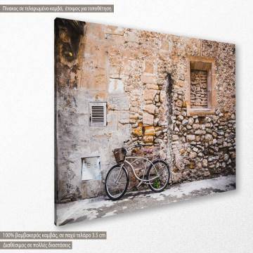 Canvas print Bicycle at wall 2