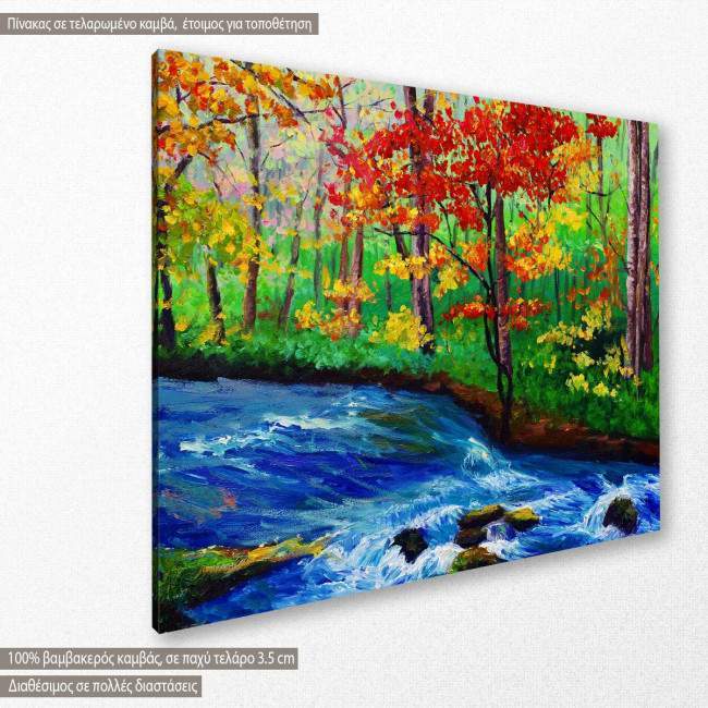 Canvas print Maple near stream, side