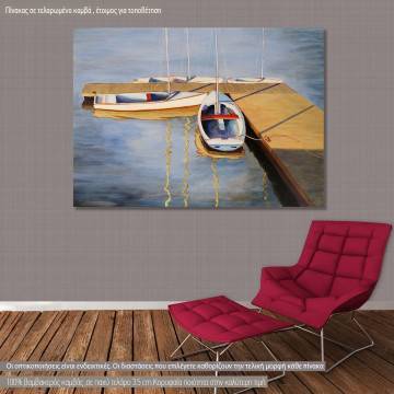 Canvas print  Dinghies at Port Edgar