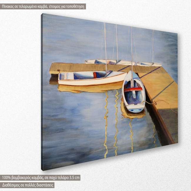 Canvas print  Dinghies at Port Edgar, side