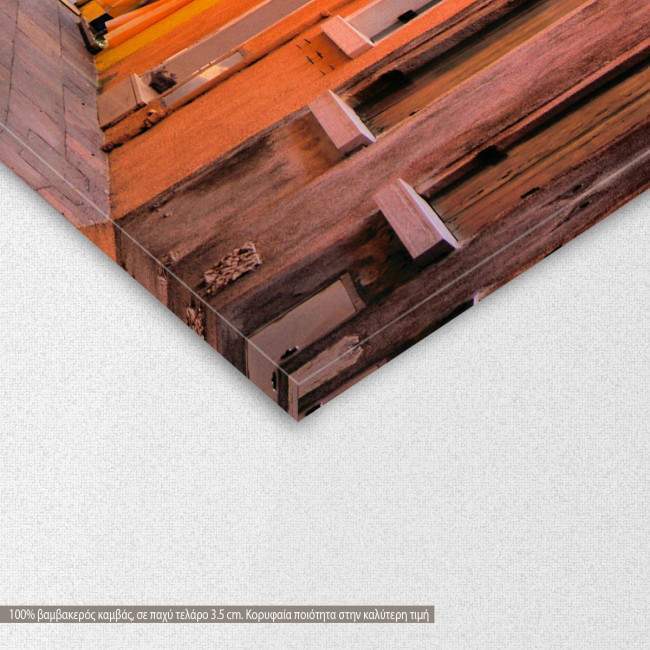 Colorful street in Burano, Italy, πίνακας σε καμβά