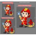 Kids wall stickers Brave firefighter