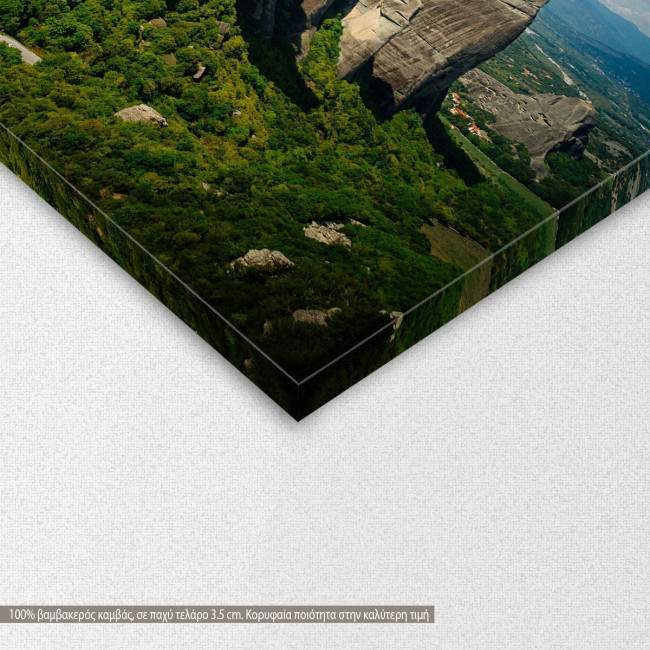 Canvas print Meteora rocks at sunrise, detail