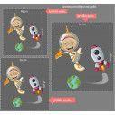 Kids wall stickers Astronaut girl